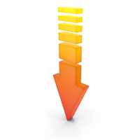 Arrow Red Yellow Down PNG & PSD Images