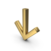Gold Down Arrow Symbol PNG & PSD Images