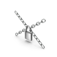 Steel Chained Padlock PNG & PSD Images