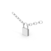 Monochrome Chained Padlock PNG & PSD Images