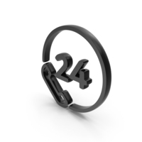 24 Hours Calling Outline Icon PNG & PSD Images