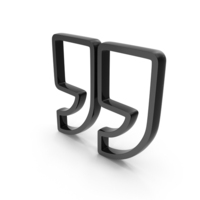Inverted Commas Outline Icon PNG & PSD Images