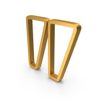 Gold Inverted Commas Outline Icon PNG & PSD Images