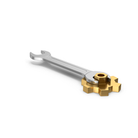 Gold Wrench And Gear PNG & PSD Images