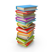 Stack Of Colorful Books PNG & PSD Images