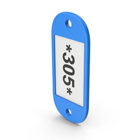Hotel Room Number Tag PNG & PSD Images