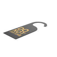 Do Not Disturb Hotel Room Door Tag PNG & PSD Images