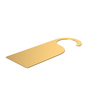 Gold Hotel Room Door Tag PNG & PSD Images