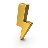 Gold Lightning Symbol PNG & PSD Images