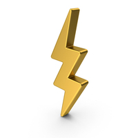 Gold Lightning Symbol PNG & PSD Images