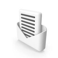 White Mail Open With White Letter Icon PNG & PSD Images
