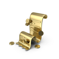 Cash Receipt Icon Gold PNG & PSD Images