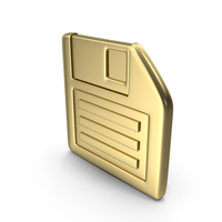 Floppy Disk Icon Gold PNG & PSD Images