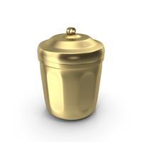 Trash Can Gold PNG & PSD Images