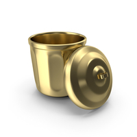 Gold Open Trash Can Icon PNG & PSD Images