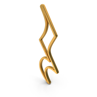 Gold Musical Melody Pause Outline Icon PNG & PSD Images