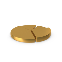 Gold Pie Chart Icon PNG & PSD Images