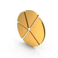 Gold Pie Chart Icon PNG & PSD Images