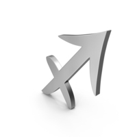 Sagittarius Astrology Symbol Silver PNG & PSD Images