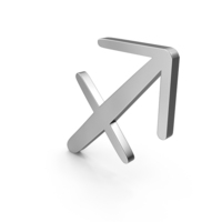 Sagittarius Astrology Symbol Silver PNG & PSD Images