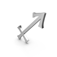Sagittarius Astrology Symbol Silver PNG & PSD Images
