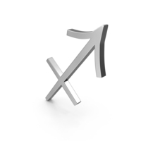 Sagittarius Astrology Symbol Silver PNG & PSD Images