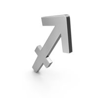 Sagittarius Astrology Symbol Silver PNG & PSD Images