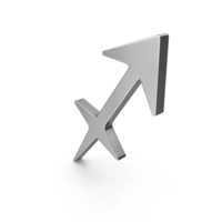 Sagittarius Astrology Symbol Silver PNG & PSD Images