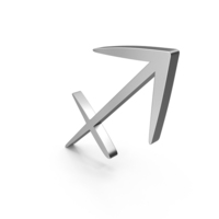 Sagittarius Astrology Symbol Silver PNG & PSD Images