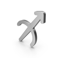 Sagittarius Astrology Symbol Silver PNG & PSD Images