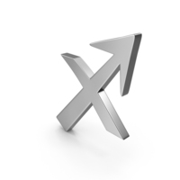 Sagittarius Astrology Symbol Silver PNG & PSD Images