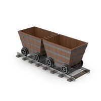 Wild West Mine Carts On Rails PNG & PSD Images