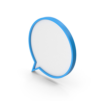 Blue Speech Bubble Symbol PNG & PSD Images