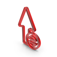 Glass Don't Click Arrow Icon PNG & PSD Images