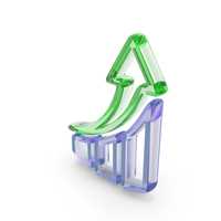 Glass Growing Graph Icon PNG & PSD Images