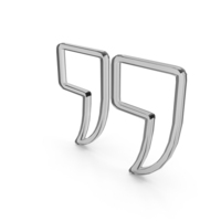 Glass Inverted Commas Icon PNG & PSD Images