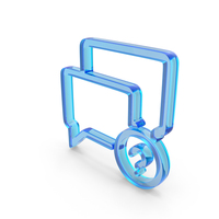 Glass Chat Bubble With Question Mark Icon PNG & PSD Images
