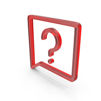 Glass Speech Bubble With Question Mark Icon PNG & PSD Images