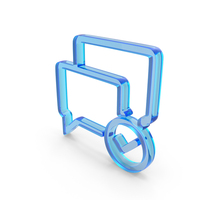 Glass Verify Chat Bubble Icon PNG & PSD Images