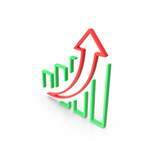 Coloured Growing Graph Icon PNG & PSD Images