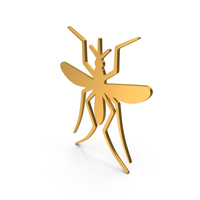 Gold Mosquito Icon PNG & PSD Images