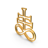 Gold Sulfur Alchemy Outline Icon PNG & PSD Images