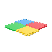 Colored Puzzle Mats PNG & PSD Images