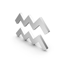 Aquarius Astrology Symbol Silver PNG & PSD Images