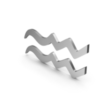 Aquarius Astrology Symbol Silver PNG & PSD Images