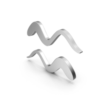 Aquarius Astrology Symbol Silver PNG & PSD Images