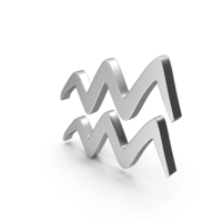 Aquarius Astrology Symbol Silver PNG & PSD Images
