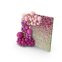 Flower Wall With Balloon Decor For Event PNG & PSD Images