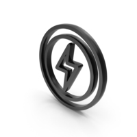 Charging Thunder Power Icon Black PNG & PSD Images