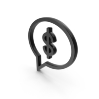 Dollar Communication Message Speech Bubble Icon Black PNG & PSD Images